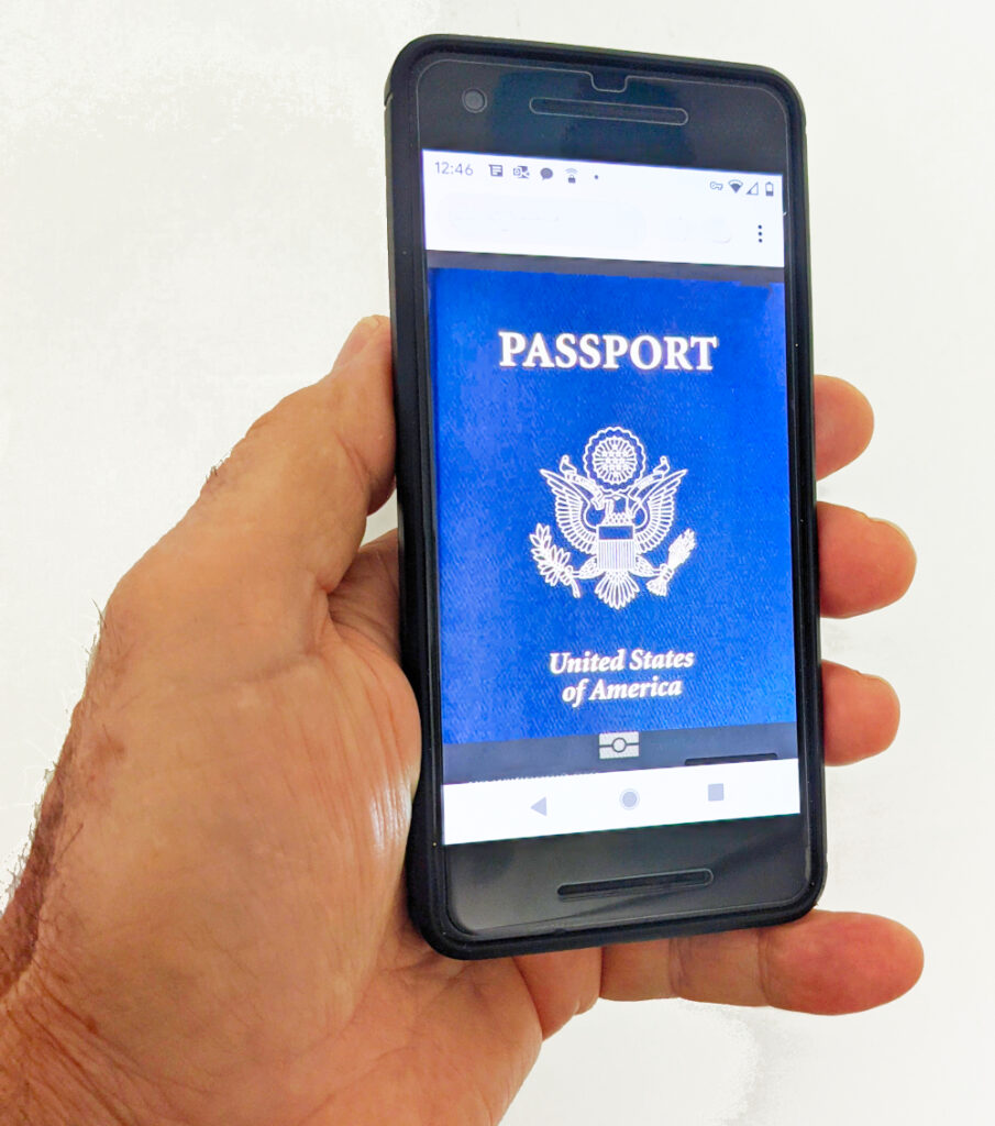 Passport on Cell Phone