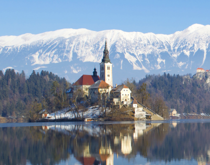 Slovenia lake scene