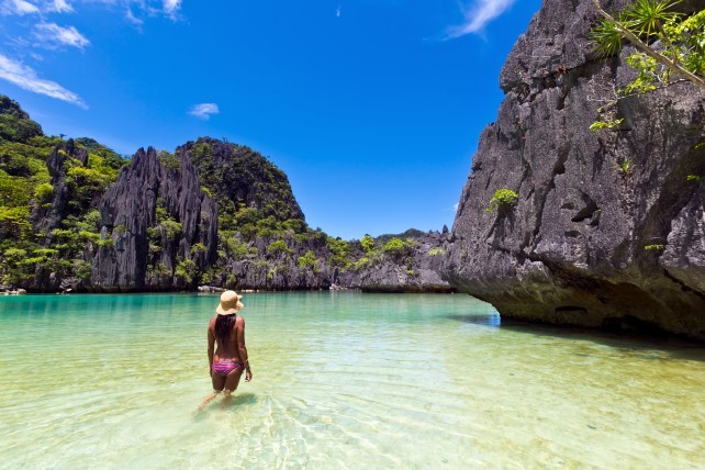 Philippines Luxury Honeymoon Woman in Water