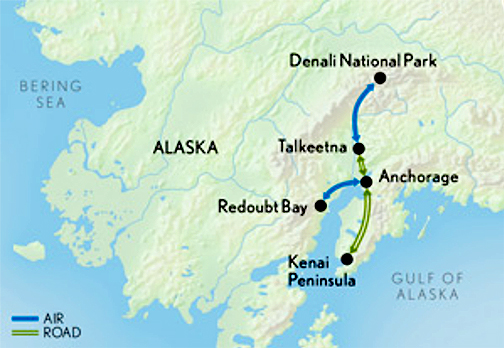 Alaska USA Tour Map