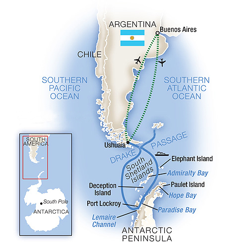 Antartica Tour Map