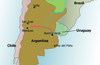 Argentina Wine Tour Map