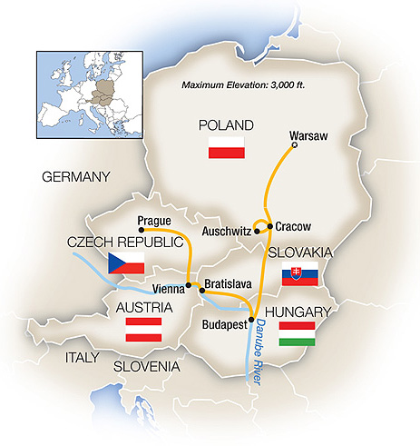 Eastern Europe Tour Map