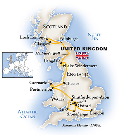 England Scotland Tour Map