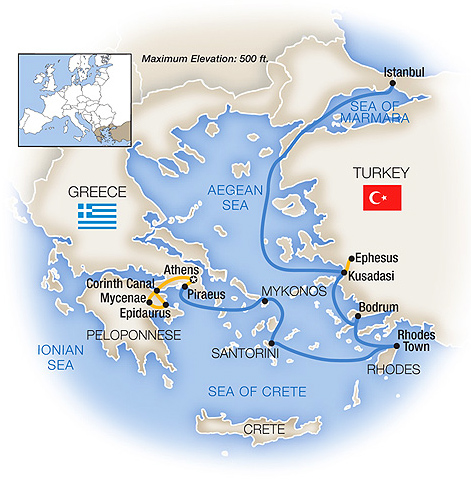 Greece Turkey Tour Map