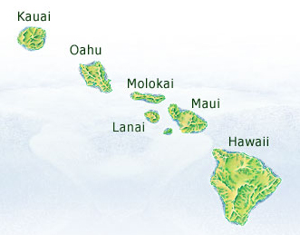 Hawaii Islands Map