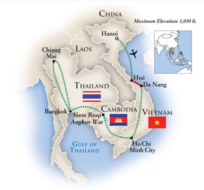 Indochina Tour Map