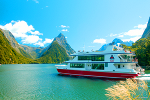 Milford Sound boat New Zealand