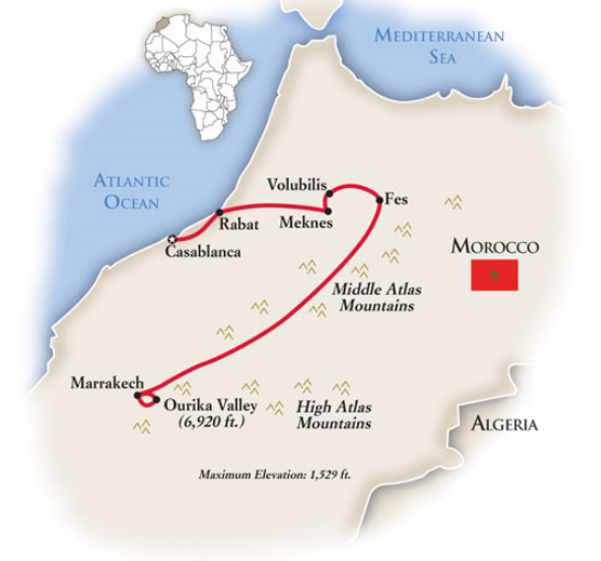 Morocco Tour Map