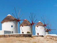 Greece windmills