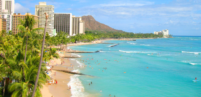 Hawaii travel information - Oahu Waikiki Beach 