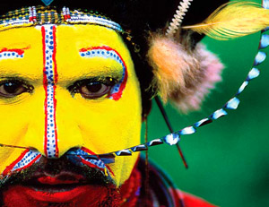 Papua New Guinea Huli Wigman Face