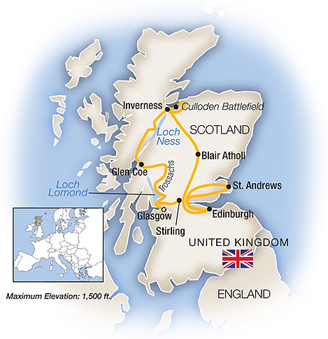 Scotland Tour Map