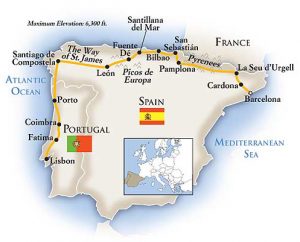 Spain Northern Adventure map