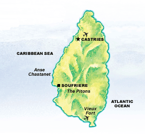 St Lucia Map