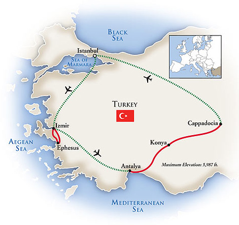 Turkey Tour Map