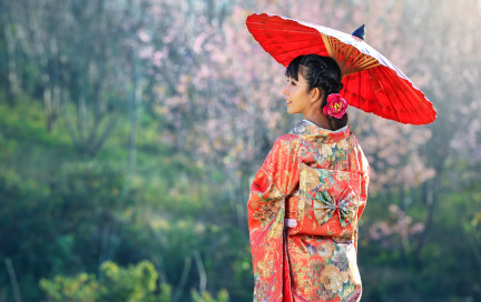 Japan geisha girl