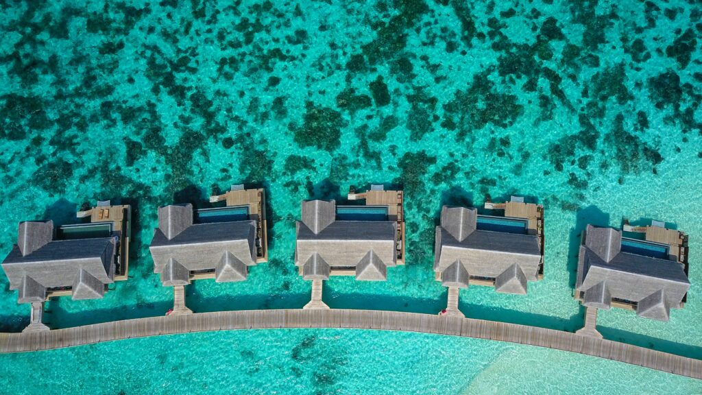 Maldives aerial bungalows