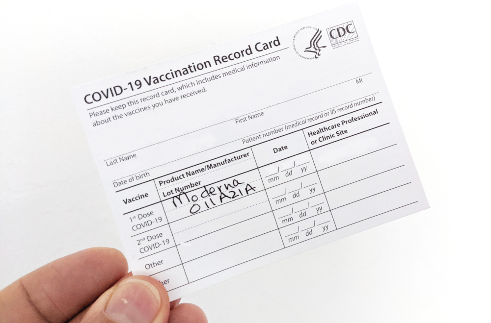 CDC COVID Vaccination Card