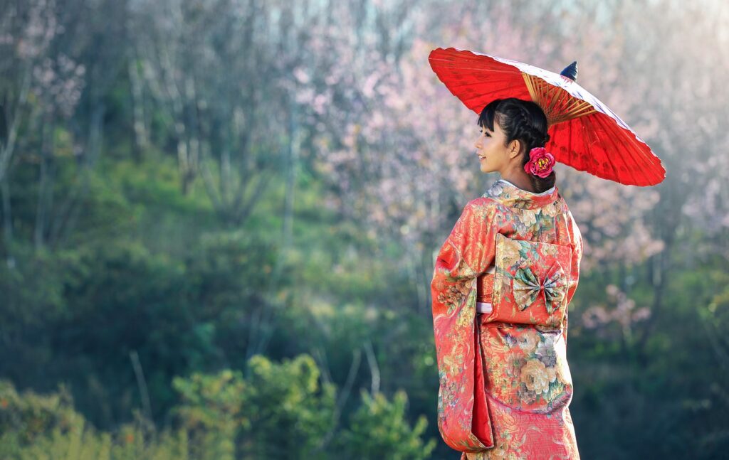 Japan woman in kimono
