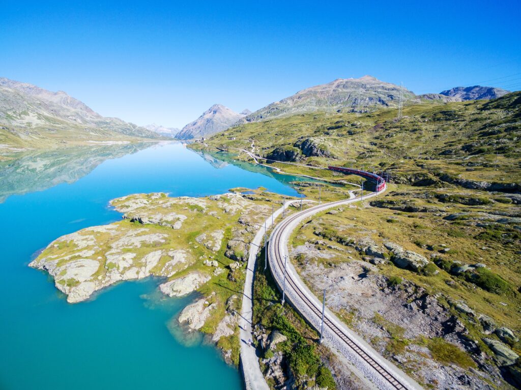 Bernina Switzerland by rail