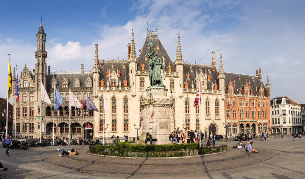 Bruges Belgium courtyard