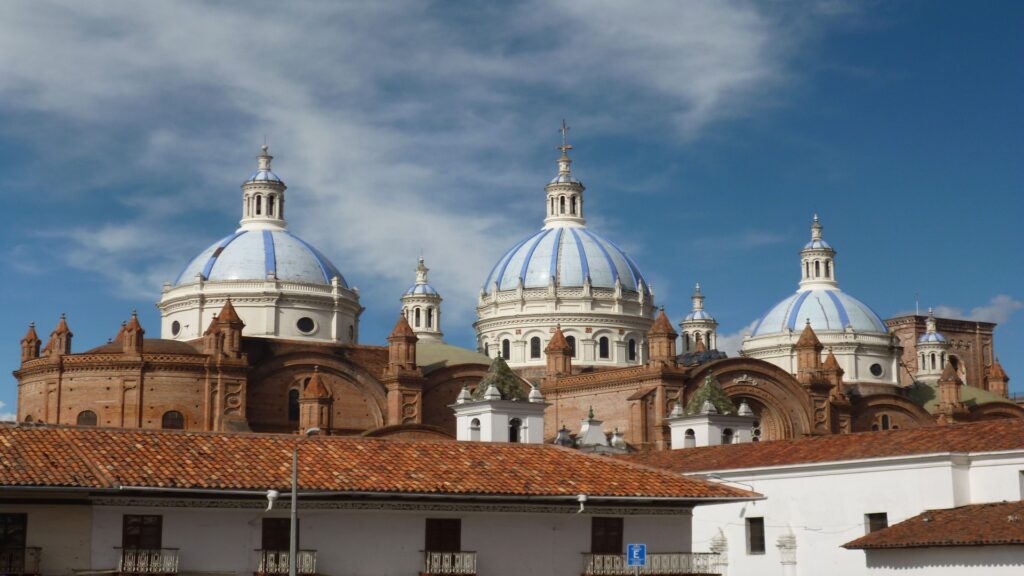 Cuenca Ecuador Church spires