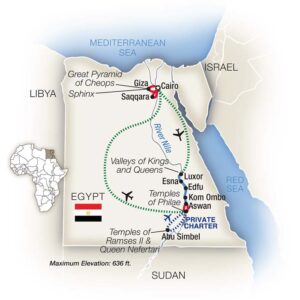 Egypt tour map